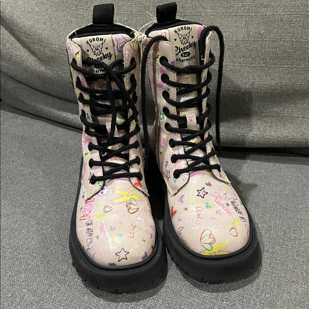 Sanrio Zara Black and Pink Character Boots kuromi